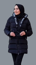 Moncler Long Down Logo Jacket Mens in Black Color UK Reps AAA Quality