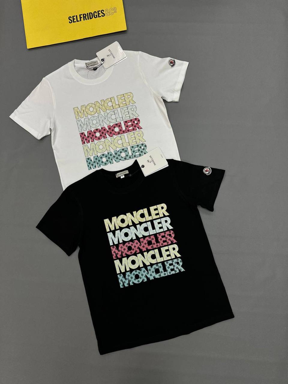 Moncler Logo Of Different Colors T-Shirts Mens in 2 Colors UK Reps AAA Quality