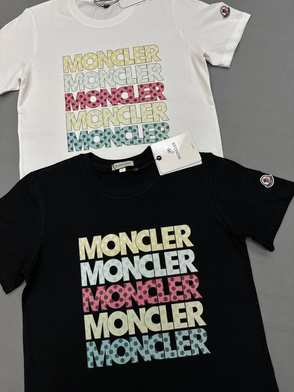 Moncler Logo Of Different Colors T-Shirts Mens in 2 Colors UK Reps AAA Quality