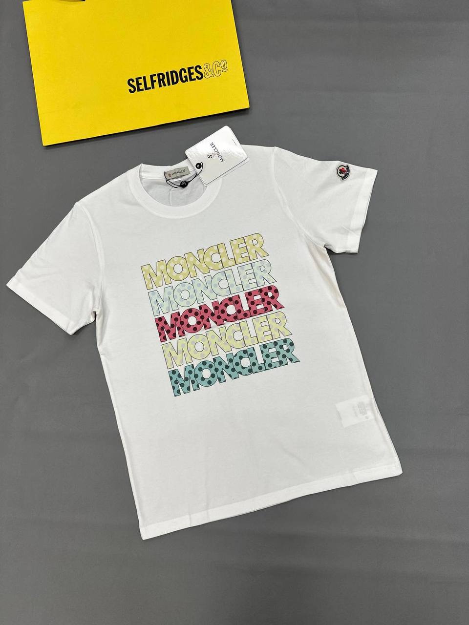 Moncler Logo Of Different Colors T-Shirts Mens in 2 Colors UK Reps AAA Quality
