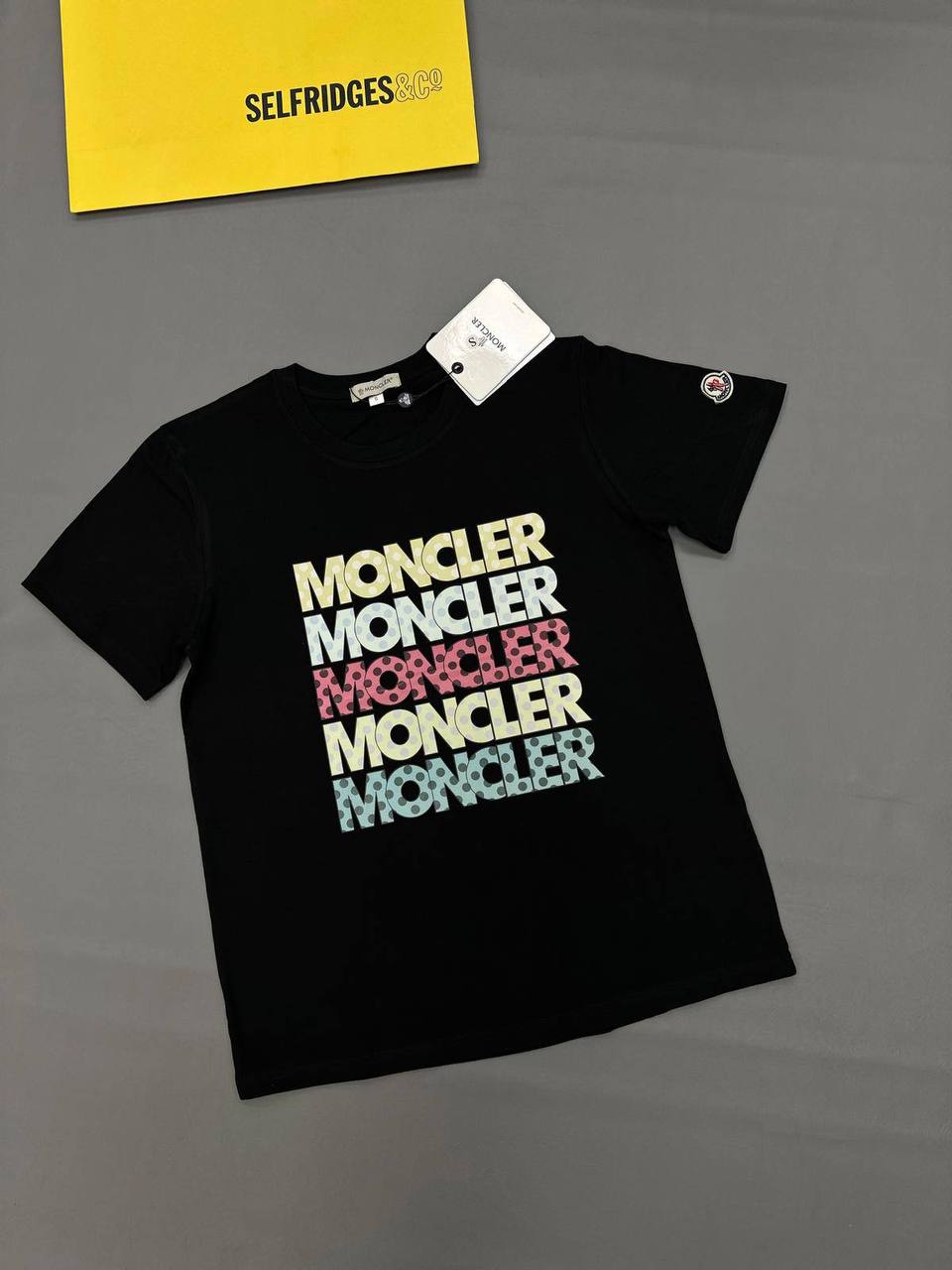 Moncler Logo Of Different Colors T-Shirts Mens in 2 Colors UK Reps AAA Quality