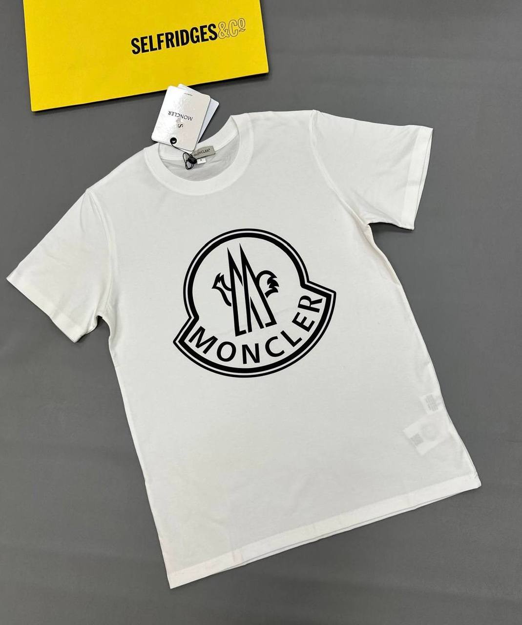Moncler Big Logo T-Shirts Mens in White Color UK Reps AAA Quality