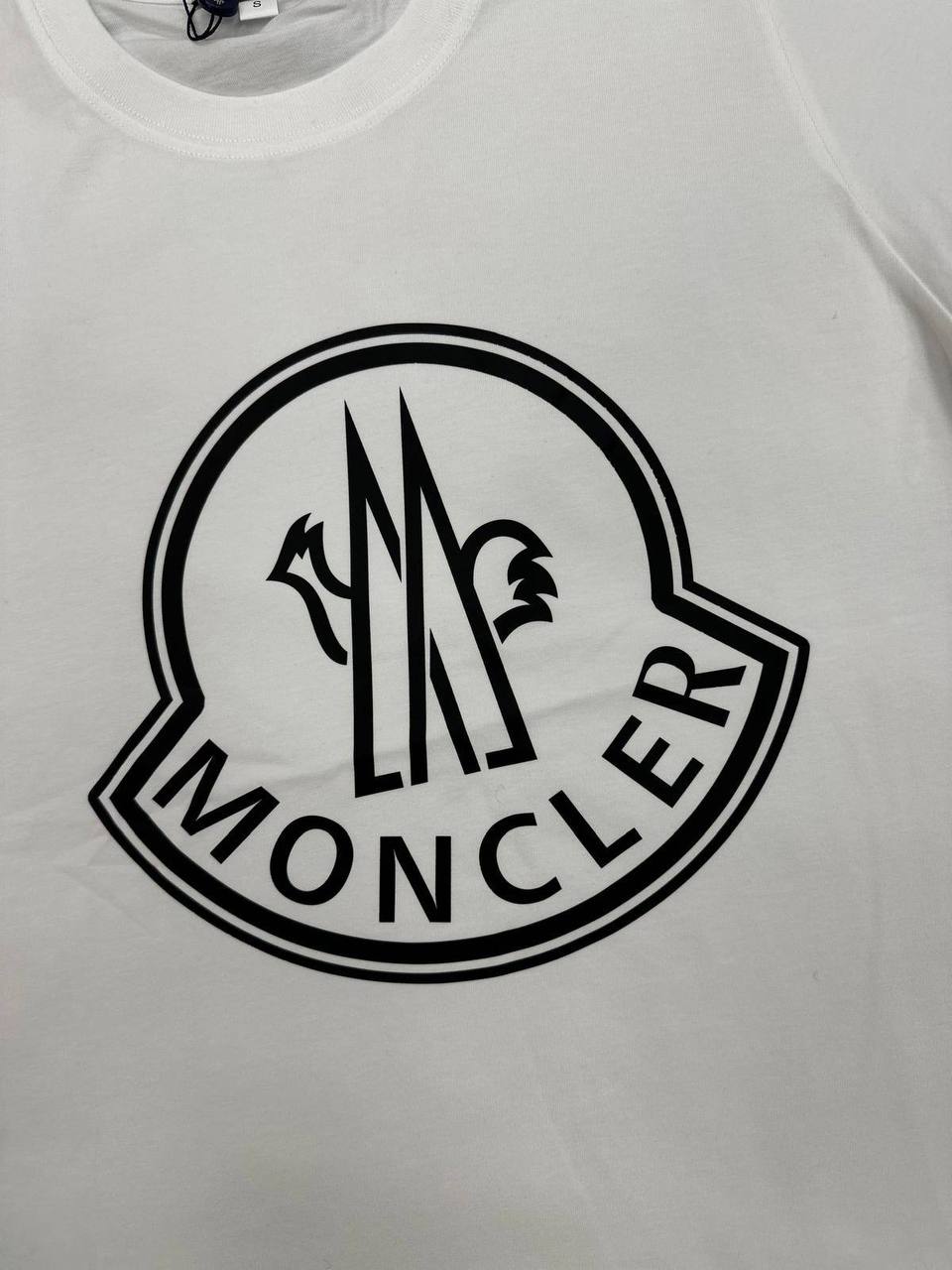 Moncler Big Logo T-Shirts Mens in White Color UK Reps AAA Quality