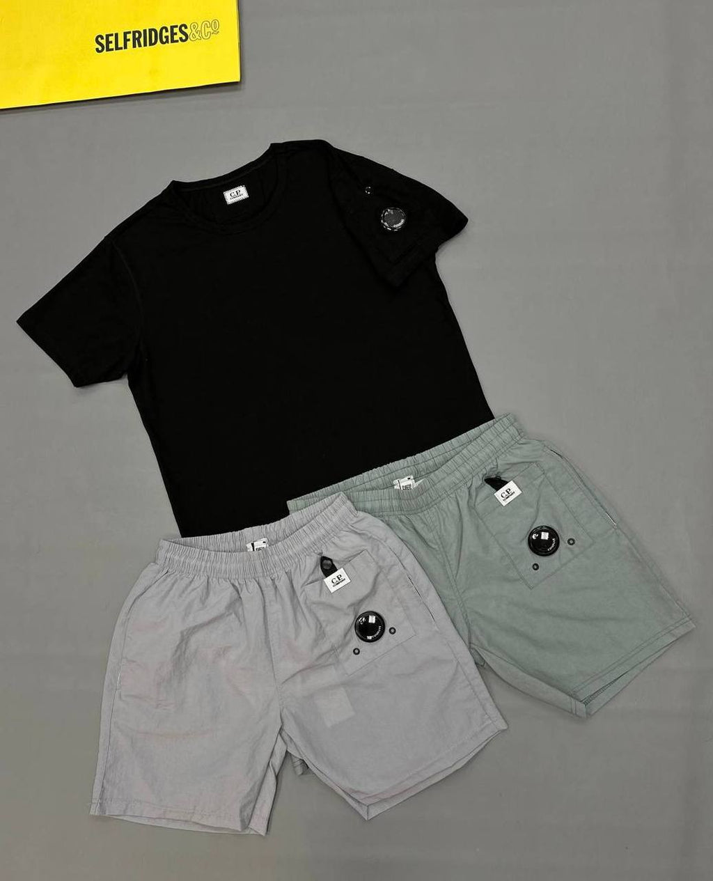 CP Company Logo Cotton T-Shirts & Shorts Sets Men's in Multiple Colors UK Reps AAA Quality