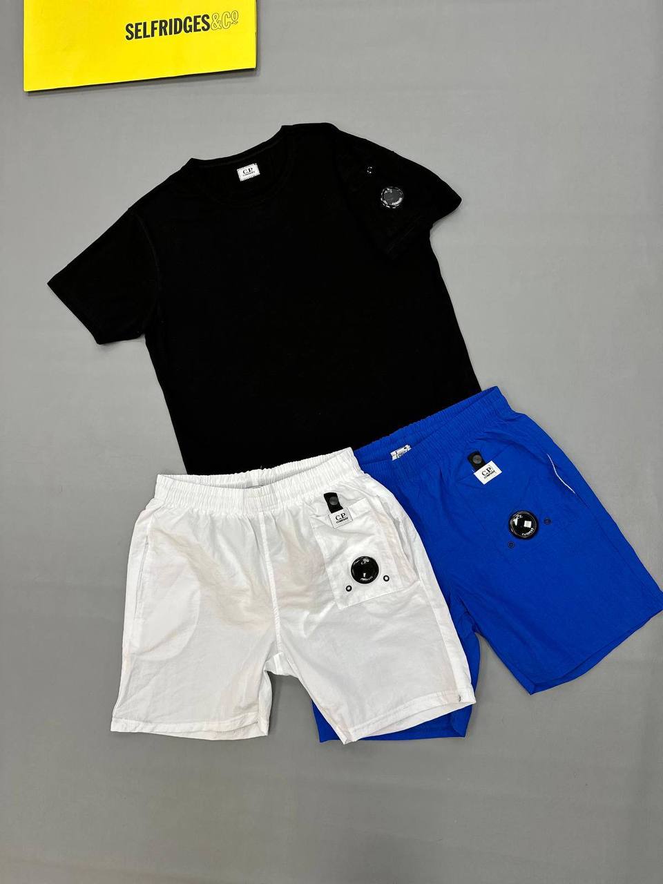 CP Company Logo Cotton T-Shirts & Shorts Sets Men's in Multiple Colors UK Reps AAA Quality