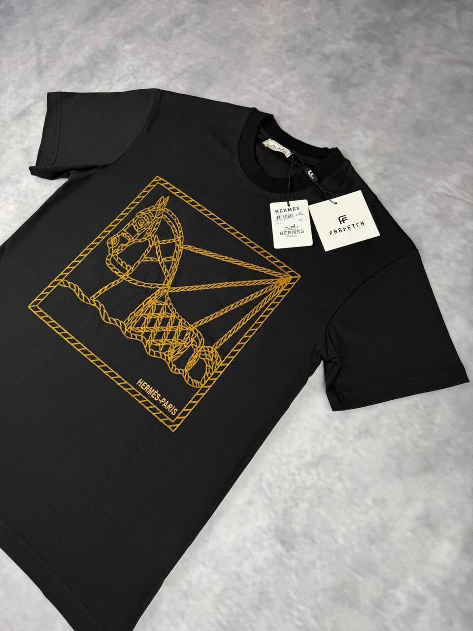 Hermes Horse Print T-shirt Mens in 2 Colors UK Reps AAA Quality