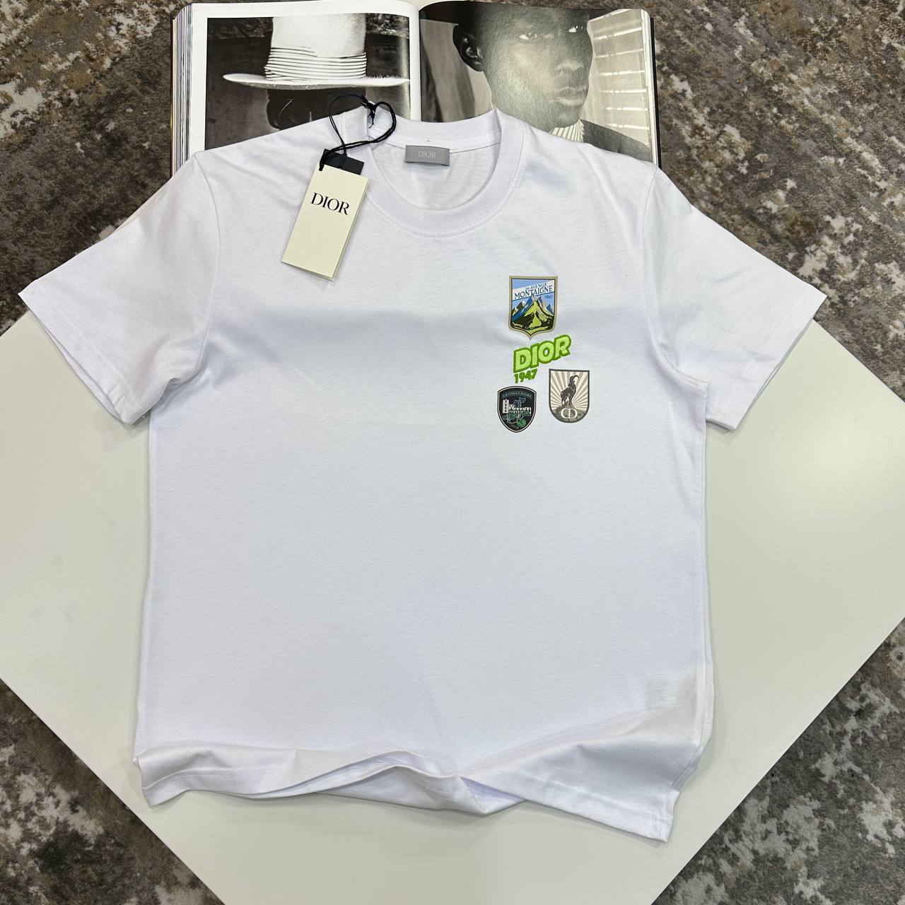 Christian Dior Mountain Logo T-Shirts Relaxed Fit in Multiple Colors UK Reps AAA Quality