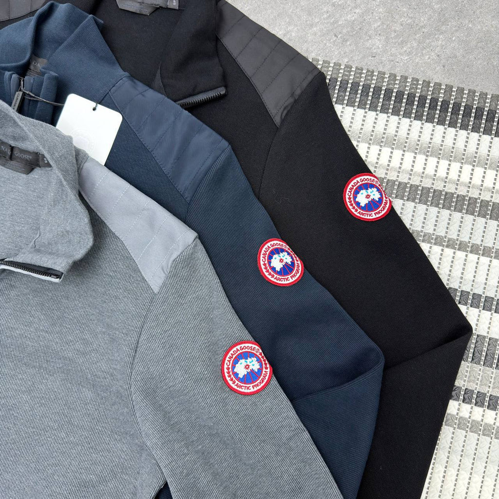 Canada Goose Hybridge Knit Half Zip Sweatshirt Mens in Multiple Colors Best Sale UK Reps AAA Quality