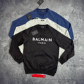 Balmain Paris Logo-Print Round Neck Cotton Sweatshirts Mens in Multiple Colors Best Sale UK Reps AAA Quality