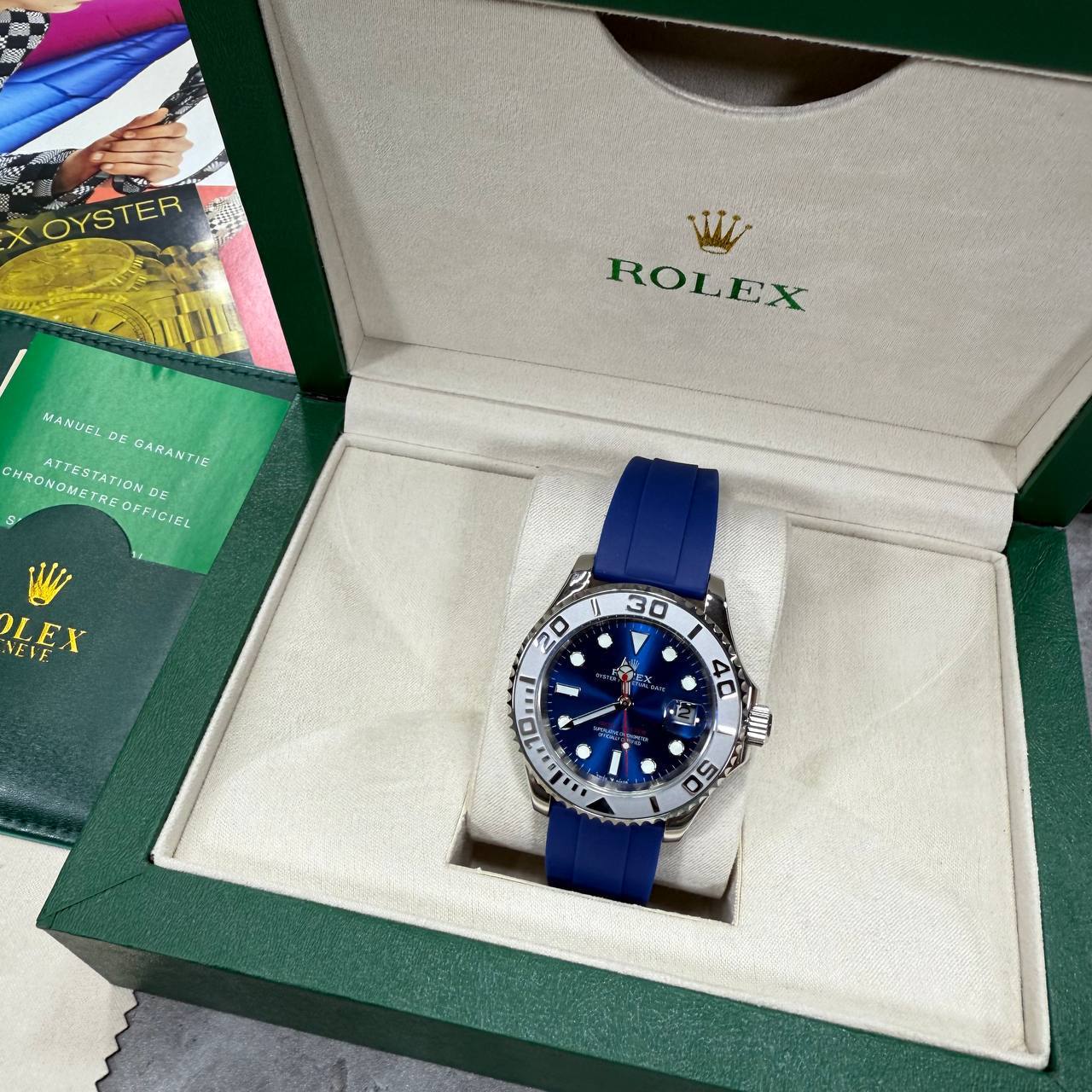 Rolex Yacht-Master Blue Dial Mens Watches UK Reps AAA Quality