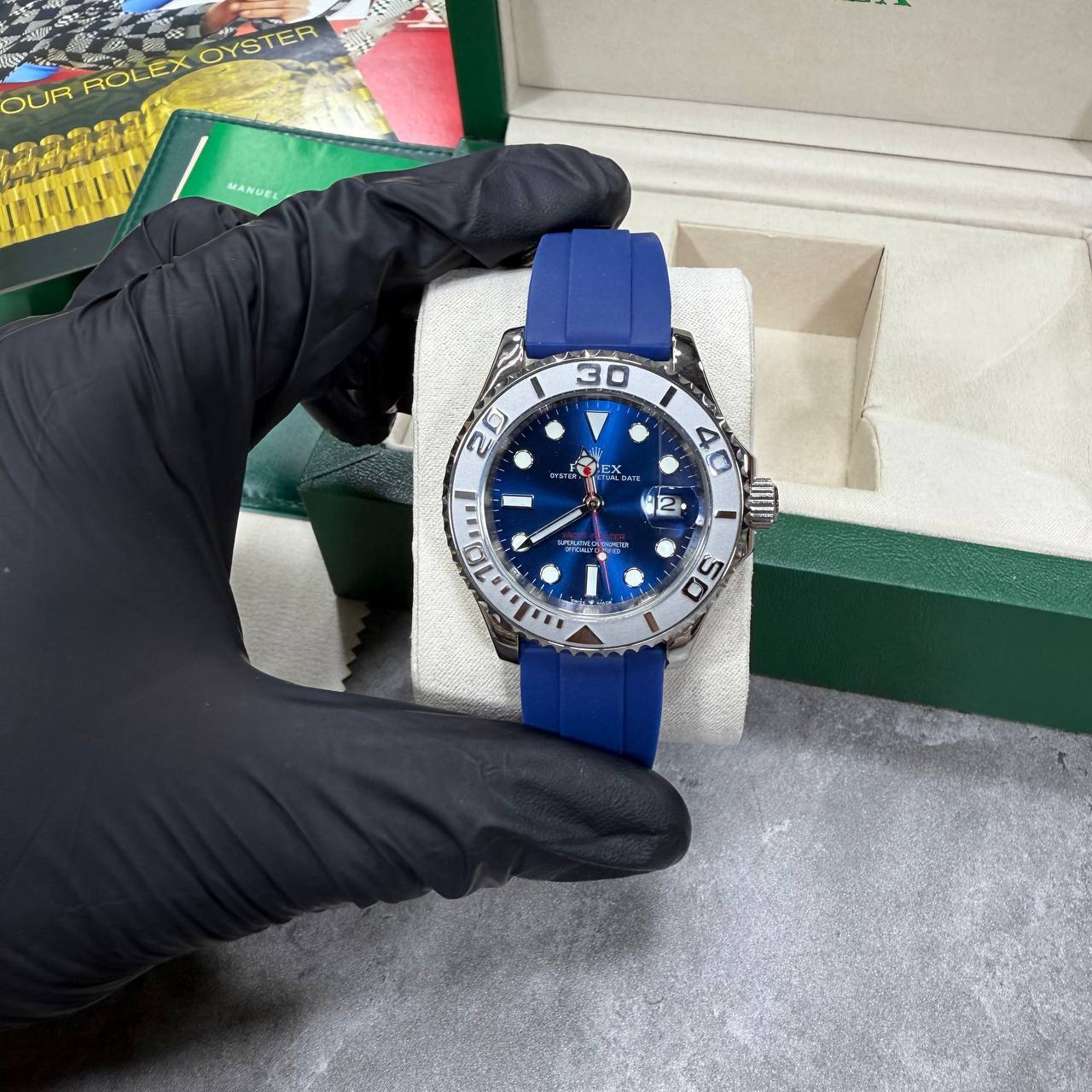 Rolex Yacht-Master Blue Dial Mens Watches UK Reps AAA Quality