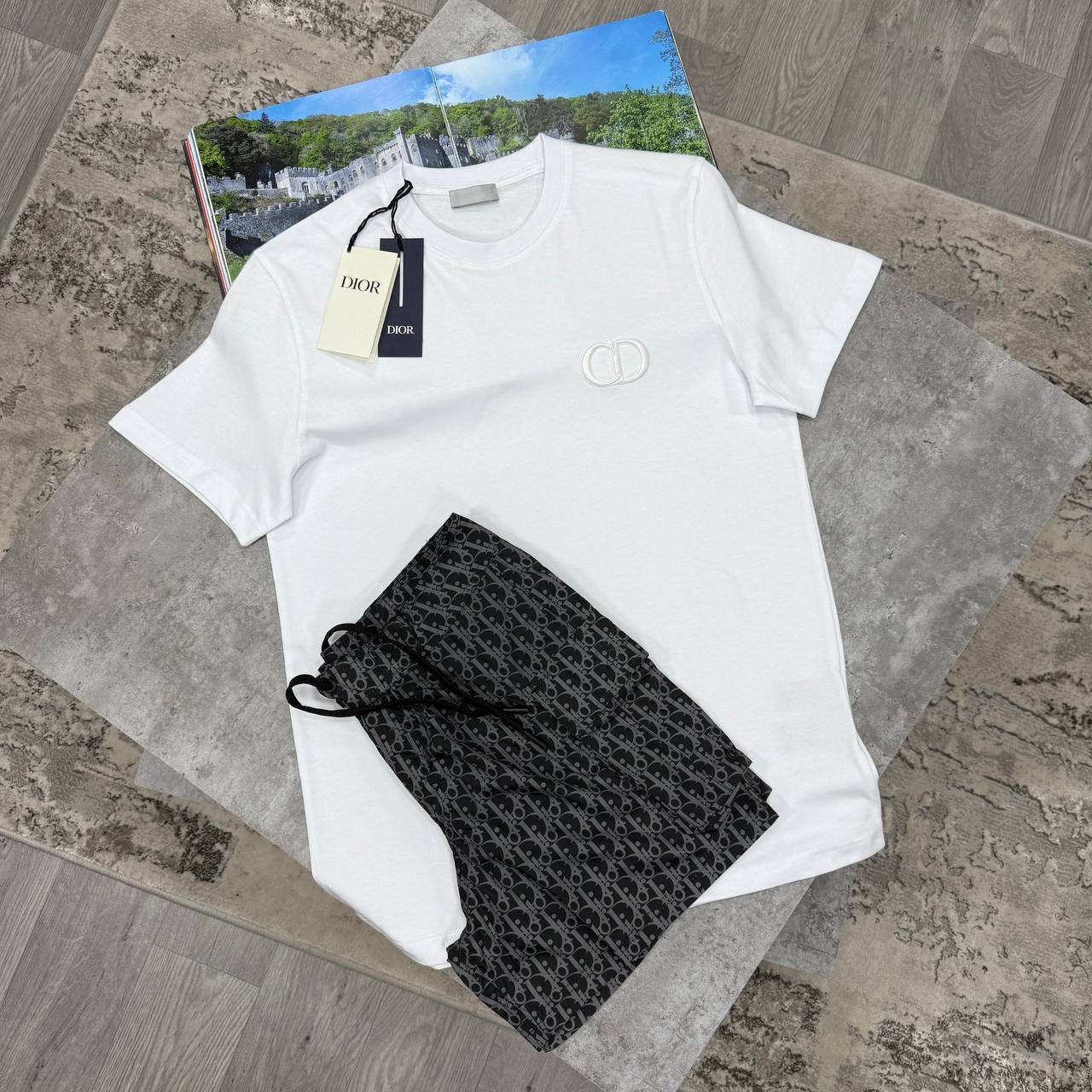 Christian Dior CD T-Shirts & Shorts Sets Mens in Multiple Colors UK Reps AAA Quality