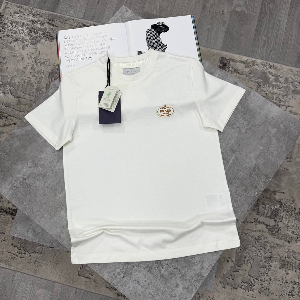 Prada Logo Men's T-Shirts in 2 Colors Best Sale UK Reps AAA Quality