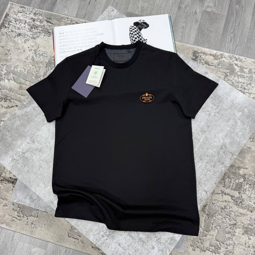 Prada Logo Men's T-Shirts in 2 Colors Best Sale UK Reps AAA Quality