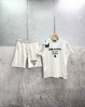 Prada Logo T-Shirts & Shorts Set in Multiple Colors Mens UK Reps AAA Quality
