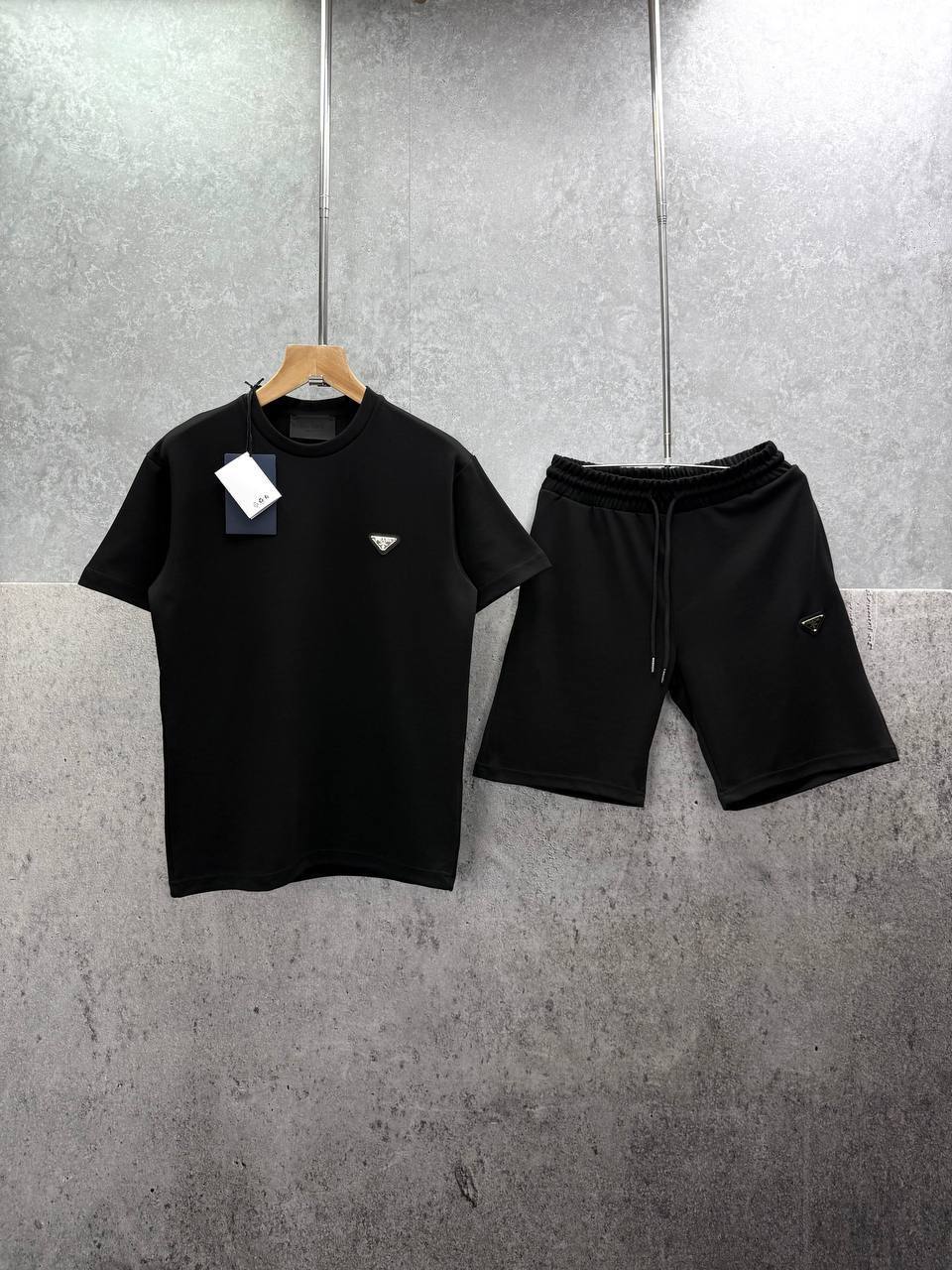 Prada Triangle Logo T-Shirts & Shorts Set in Multiple Colors Mens UK Reps AAA Quality