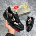 Valentino Rockrunner Camouflage Noir Metallic Mens Trainers Best Sale UK Reps AAA Quality