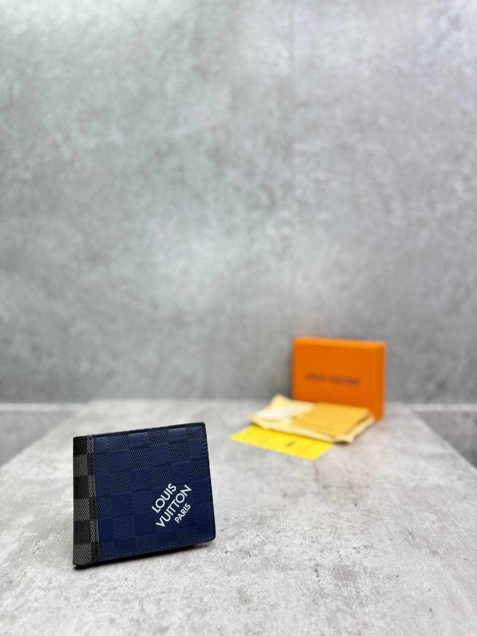 Louis Vuitton Navy Damier Graphite 3D Canvas Mens Wallet Best Sale UK Reps AAA Quality