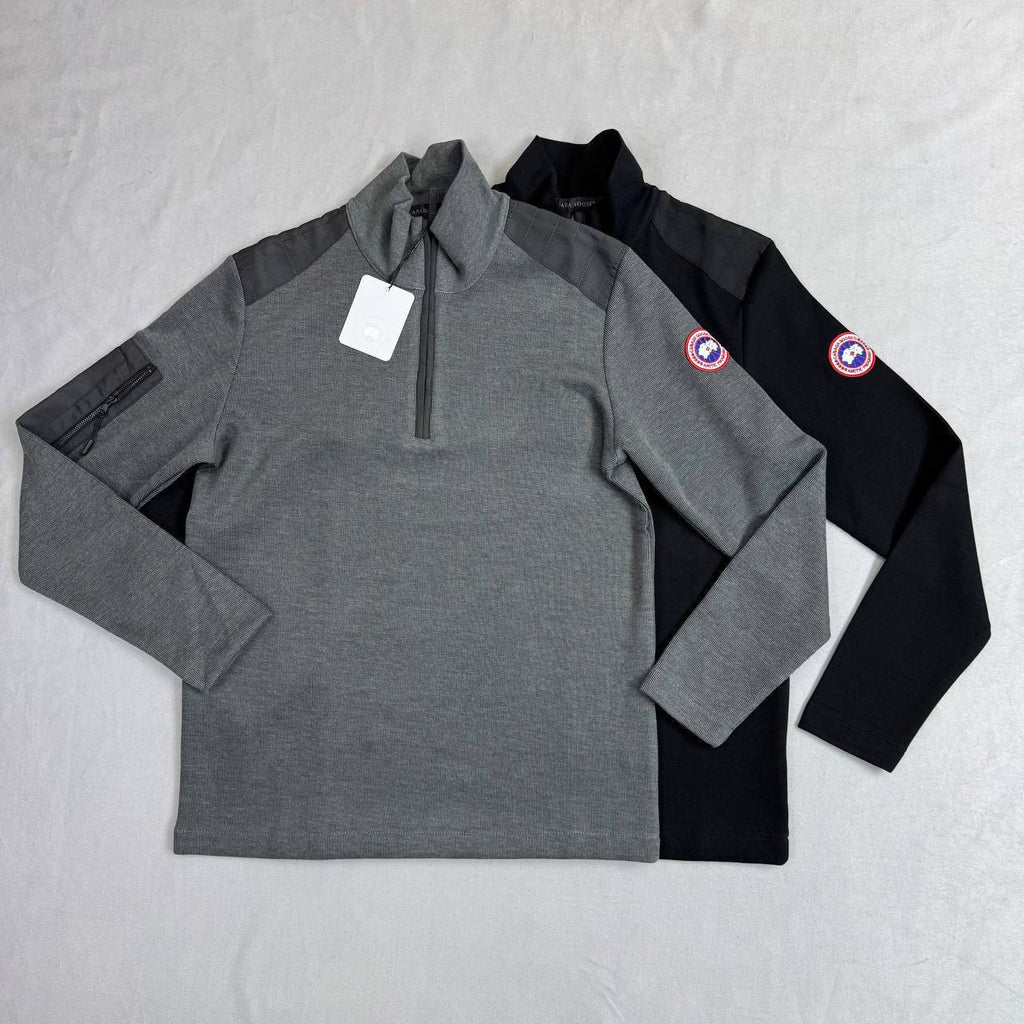Canada Goose Stormont Slim-Fit Quarter-Zip Sweatshirt in 2 Colors UK Reps AAA Quality