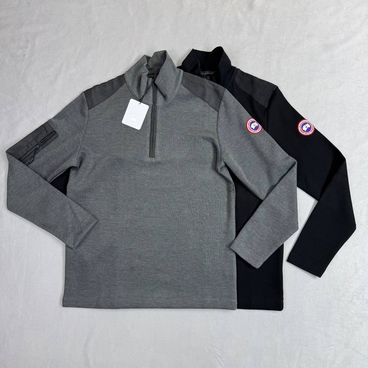 Canada Goose Stormont Slim-Fit Quarter-Zip Sweatshirt in 2 Colors UK Reps AAA Quality