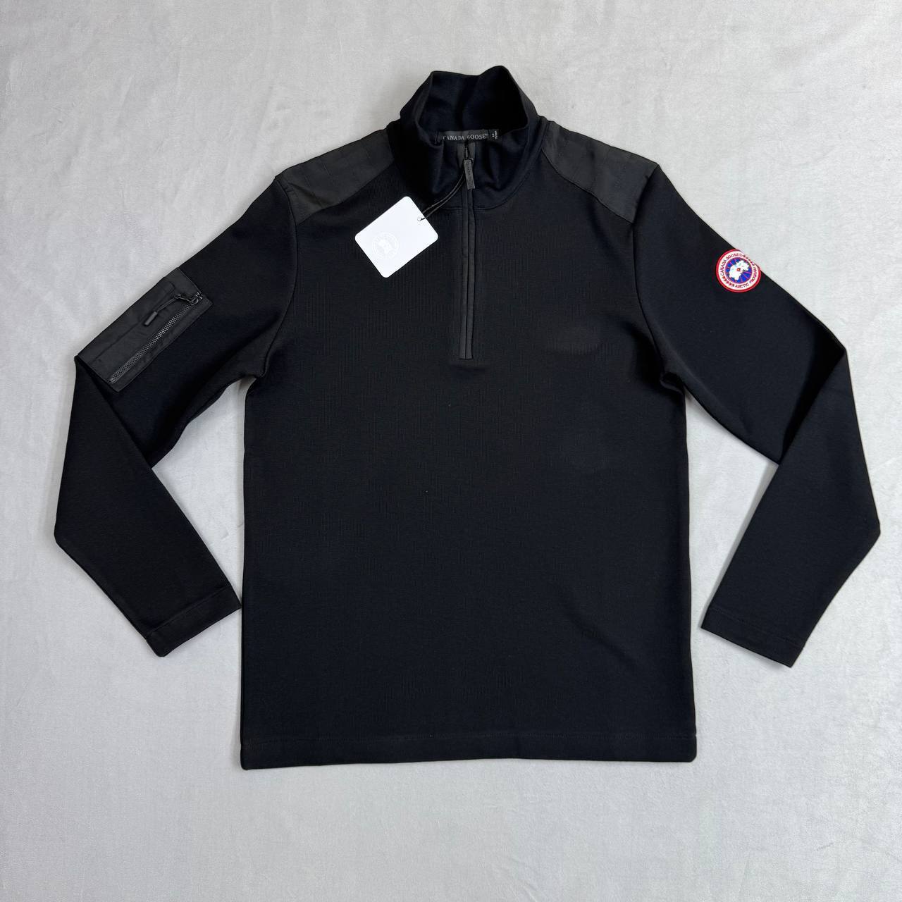 Canada Goose Stormont Slim-Fit Quarter-Zip Sweatshirt in 2 Colors UK Reps AAA Quality