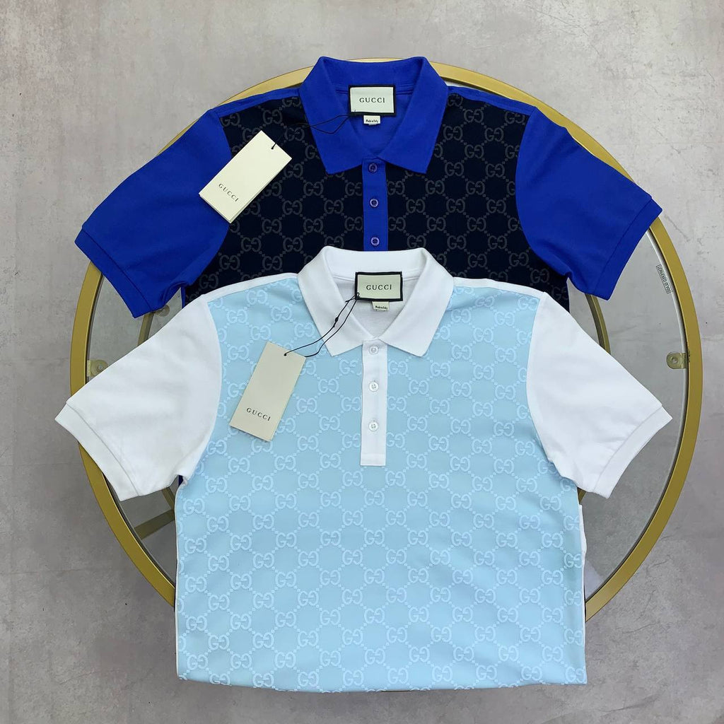 Gucci Signature GG Monogram Polo Shirts Mens in 2 Colors UK Reps AAA Quality