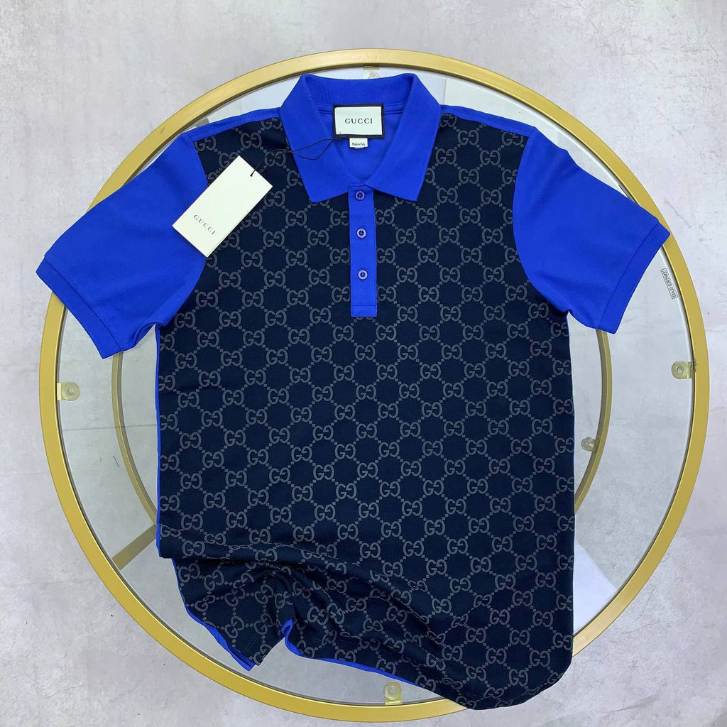 Gucci Signature GG Monogram Polo Shirts Mens in 2 Colors UK Reps AAA Quality