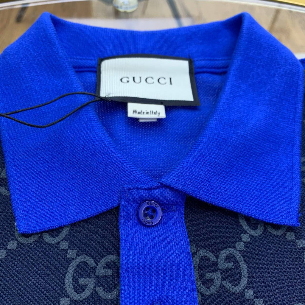 Gucci Signature GG Monogram Polo Shirts Mens in 2 Colors UK Reps AAA Quality