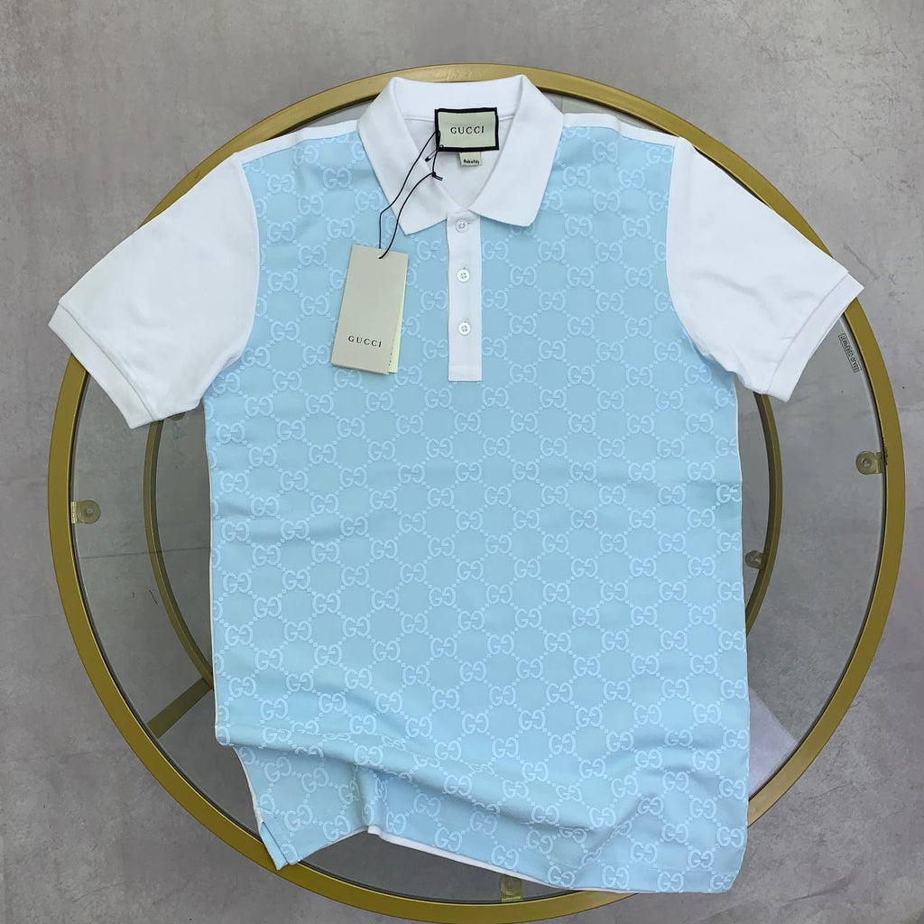 Gucci Signature GG Monogram Polo Shirts Mens in 2 Colors UK Reps AAA Quality