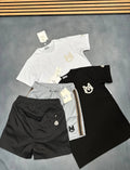 Moncler Logo-Patch T-Shirts & Shorts Sets Mens Short Sleeves Round Neck Best Sale UK Reps AAA Quality