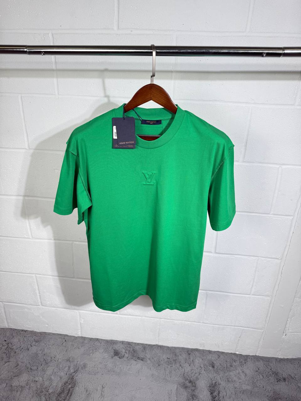 Louis Vuitton LV Embossed T-Shirt Mens Summer Short Sleeve Shirts UK Reps AAA Quality
