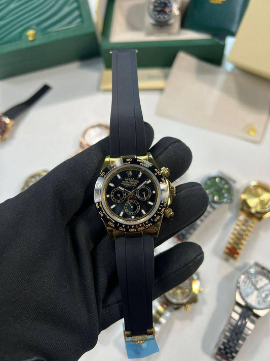 Rolex Cosmograph Daytona Yellow Gold Black Dial Men's Watch AAA Quality UK Reps