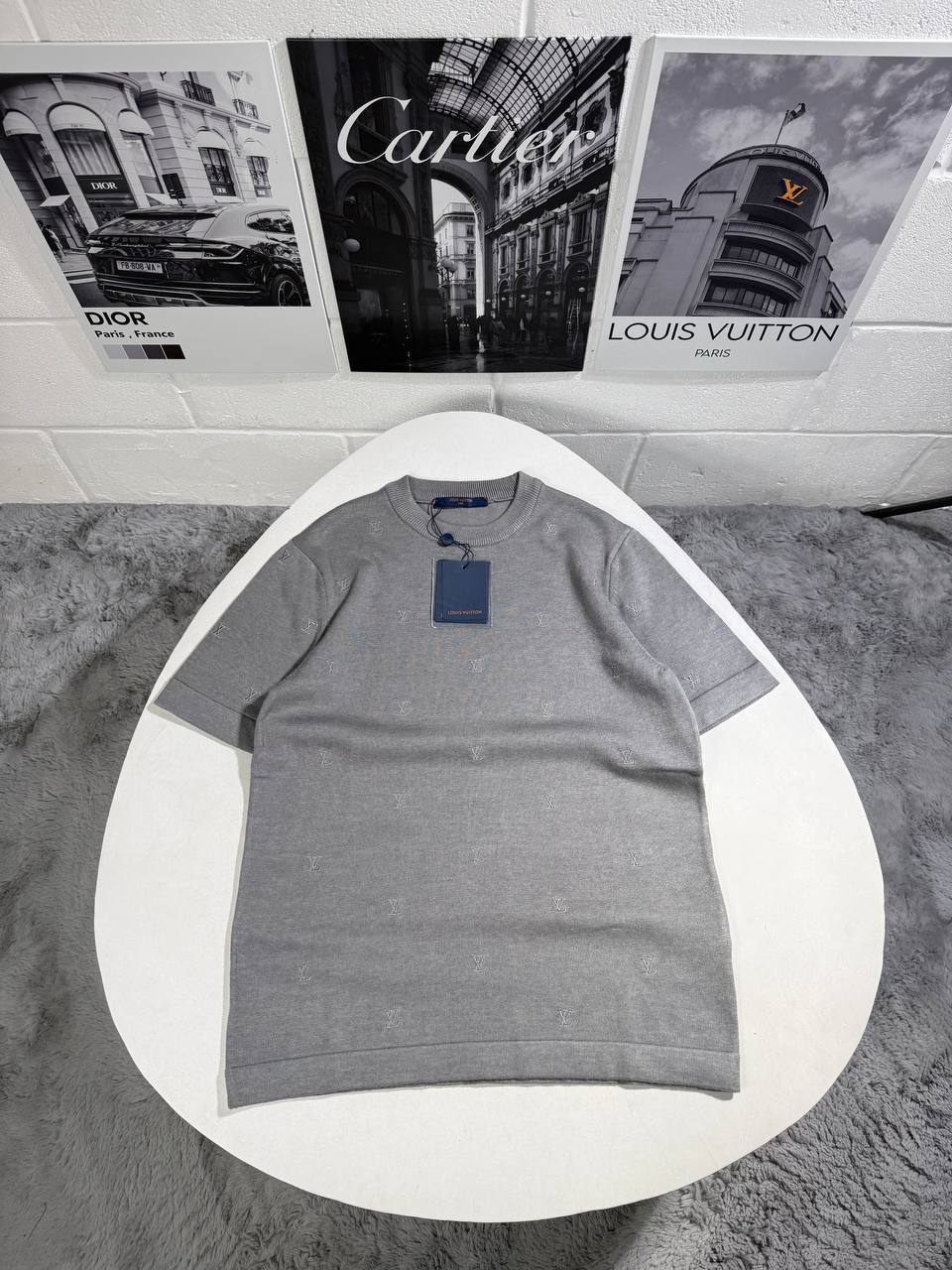 Louis Vuitton Logo Print T-Shirt Mens in 2 Colors Best Sale UK Reps AAA Quality