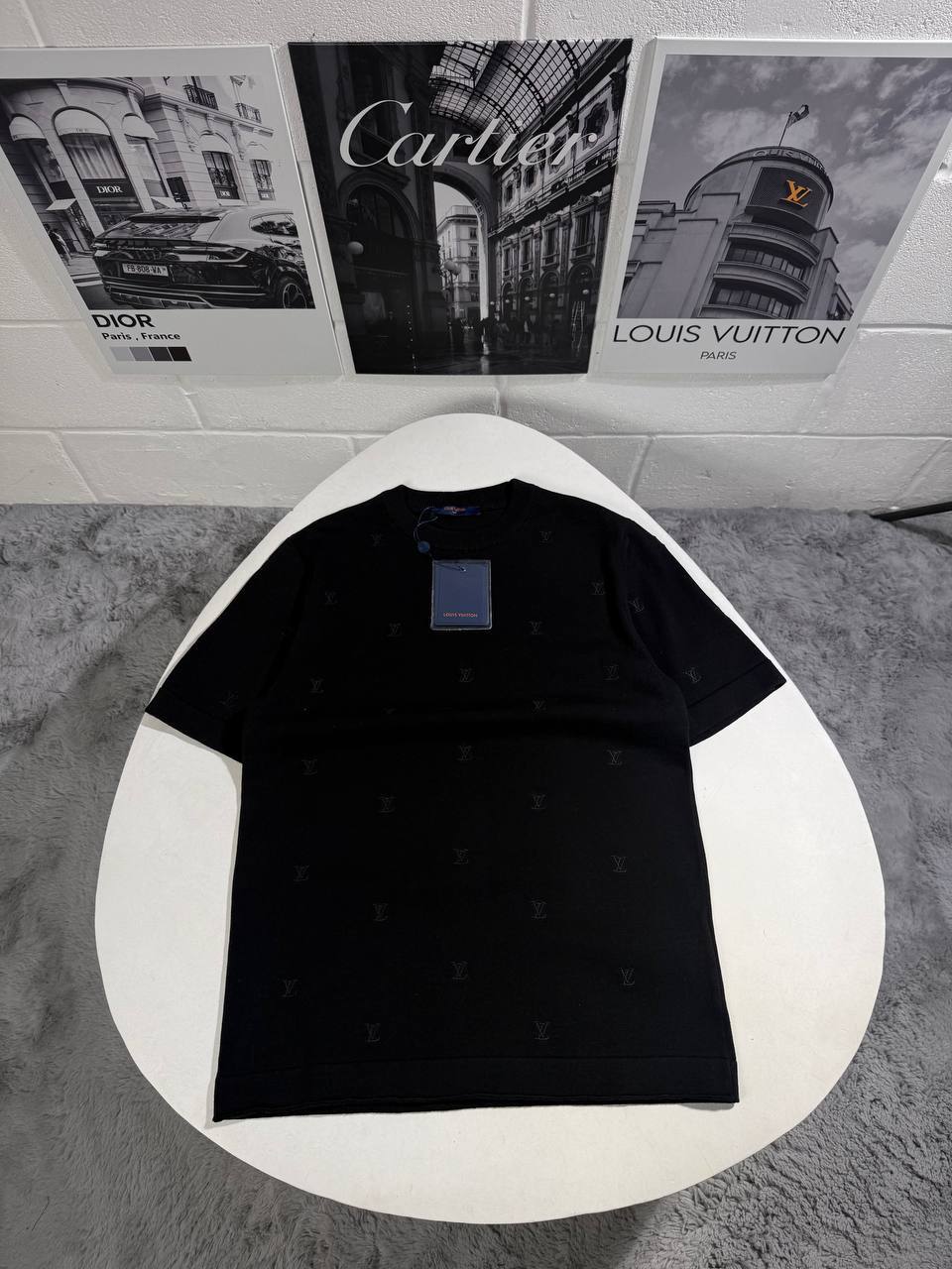 Louis Vuitton Logo Print T-Shirt Mens in 2 Colors Best Sale UK Reps AAA Quality