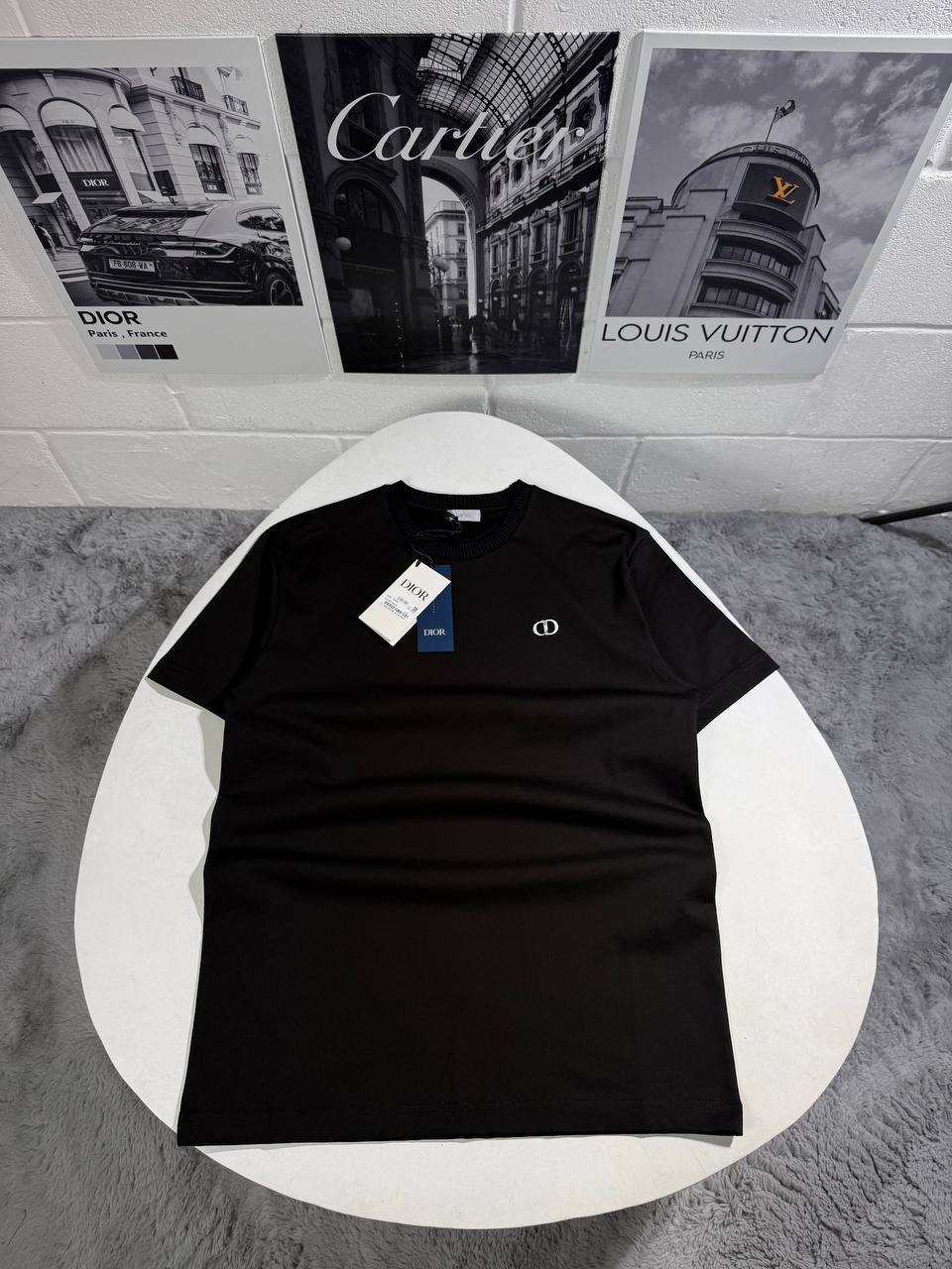 Christian Dior Small Logo T-Shirts Relaxed Fit in 2 Colors UK Reps AAA Quality