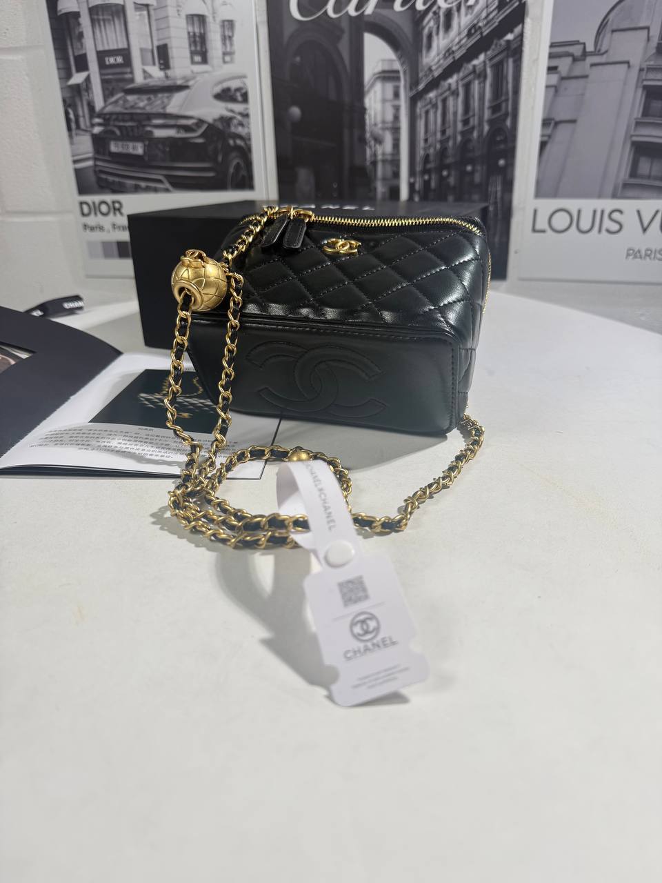 Chanel Pearl Crush Womens Bag Black UK Reps AAA Quality