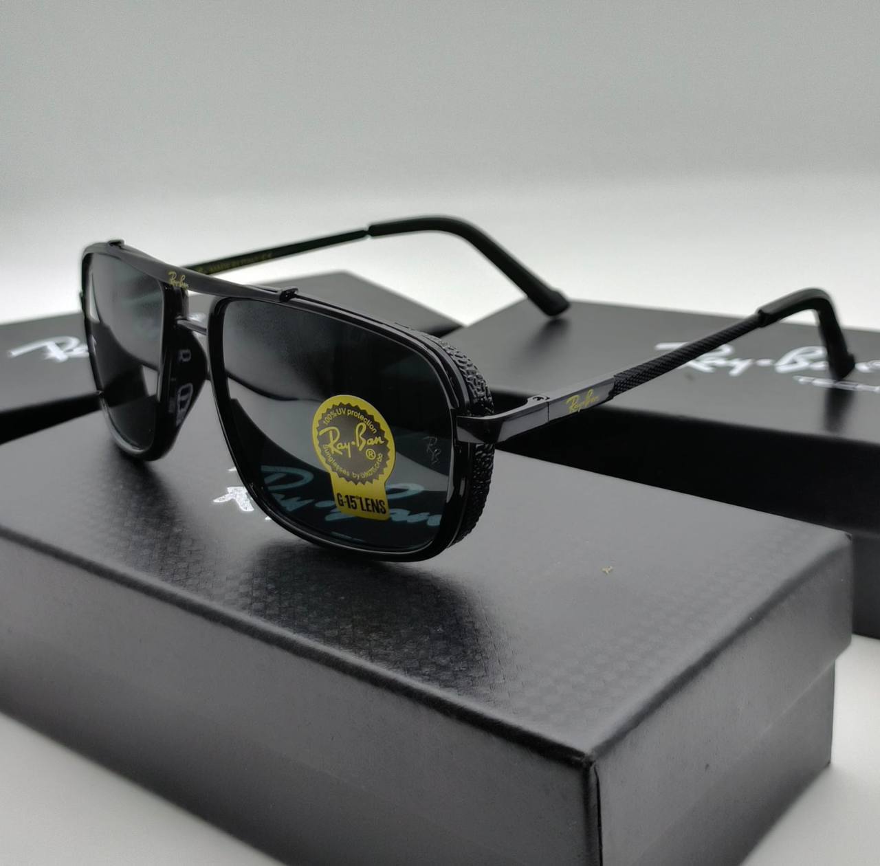 Ray Ban Men's Sunglasses Metal Frame in Black UK Reps AAA Quality