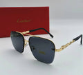 Cartier Men's Sunglasses Metal Frame in Golden/Black UK Reps AAA Quality