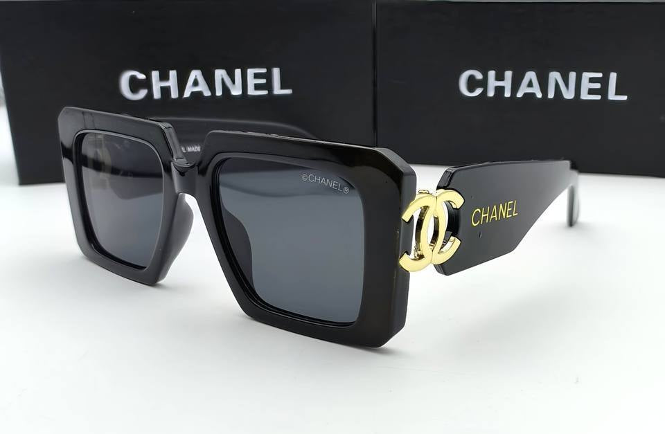 Chanel Plastic CC Square Black Frame Sunglasses Womens UK Reps AAA Quality