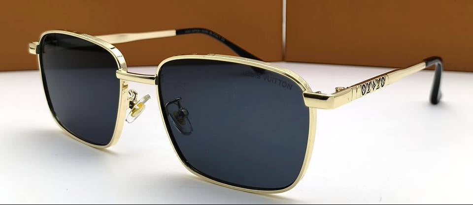 Louis Vuitton Logo Frame Black Sunglasses Mens UK Reps AAA Quality
