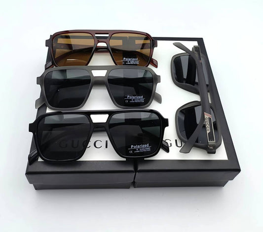 Gucci Polarized Retro Square Aviator Men Sunglasses in Multiple Colors UK Reps AAA Quality