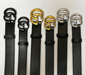 Gucci GG Marmont Leather Belts in Black Different Buckle Colors Shiny Buckle in Multiple Waist Sizes UK Reps AAA Quality