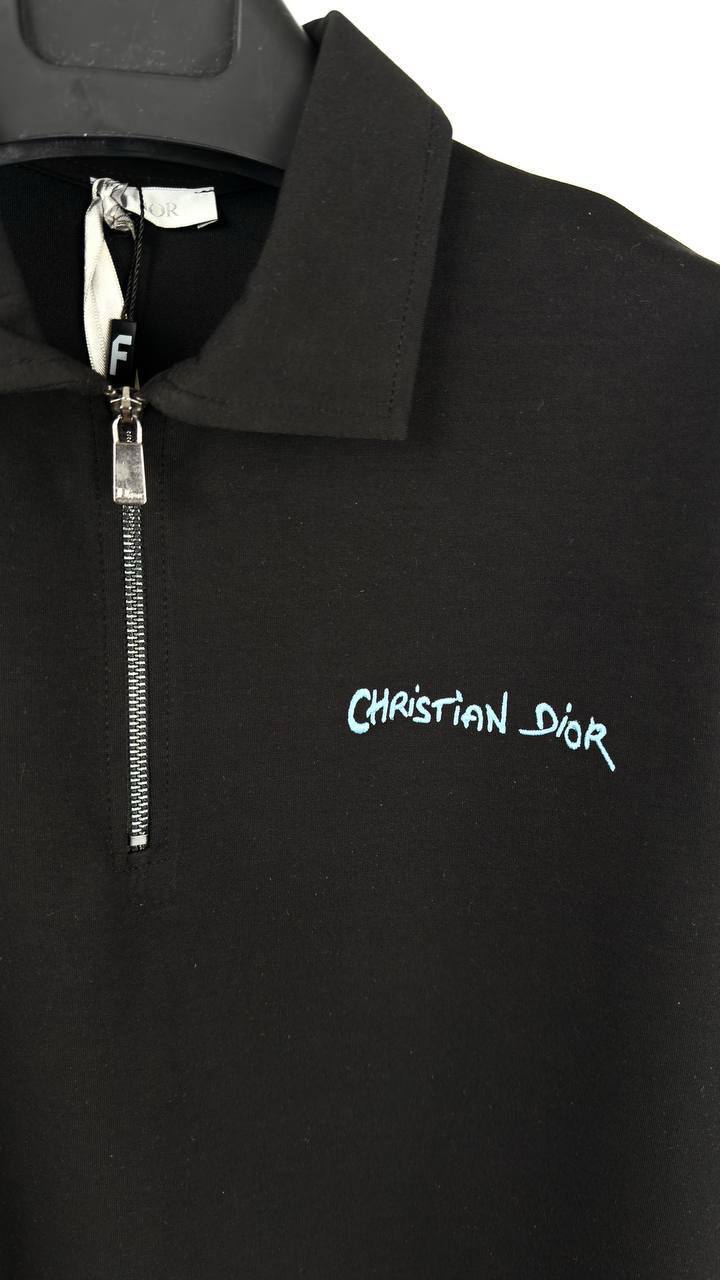 Christian Dior CD Cotton Embroidered Half Zip Jumpers in Multiple Colors Mens Best Sale UK Reps AAA Quality