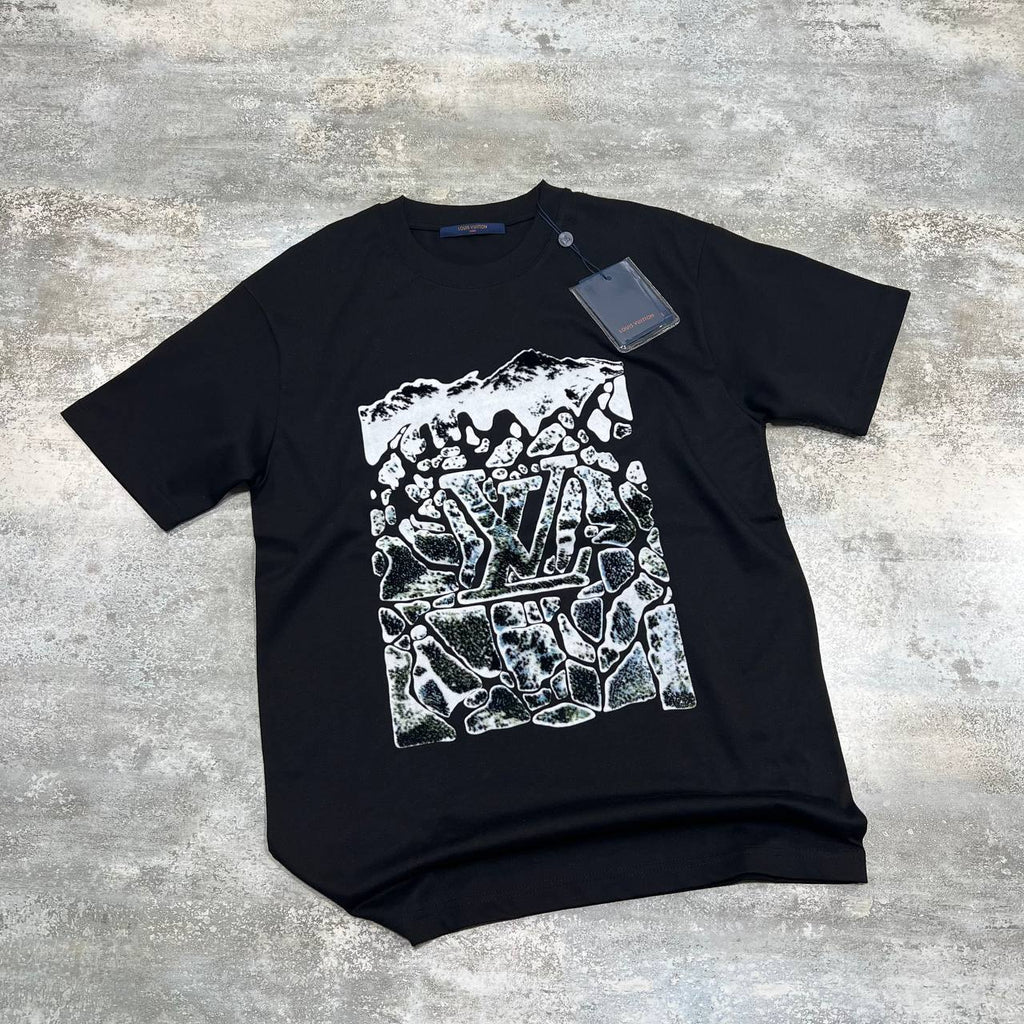 Louis Vuitton Velvet Jacquard Short-Sleeved Mountain T-Shirt Mens in Multiple Colors UK Reps AAA Quality