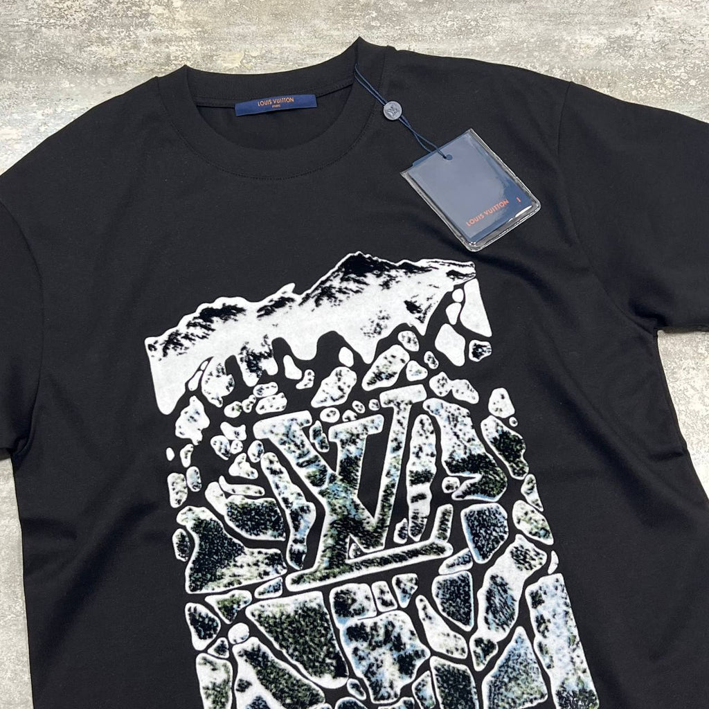 Louis Vuitton Velvet Jacquard Short-Sleeved Mountain T-Shirt Mens in Multiple Colors UK Reps AAA Quality