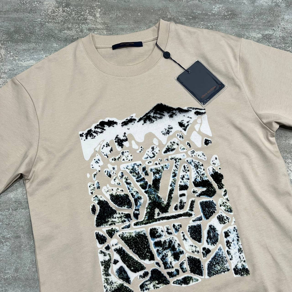 Louis Vuitton Velvet Jacquard Short-Sleeved Mountain T-Shirt Mens in Multiple Colors UK Reps AAA Quality
