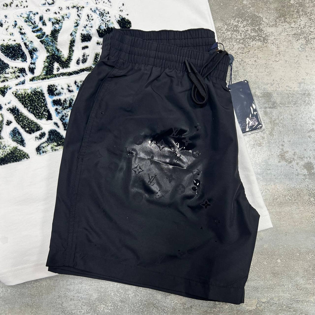 Louis Vuitton Velvet Jacquard Mountain T-Shirts & Shorts Set Mens in Multiple Colors UK Reps AAA Quality