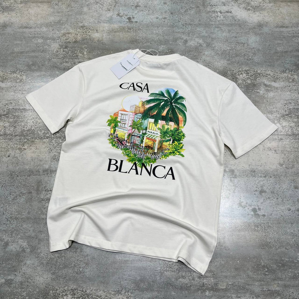 Casablanca Tropical Arch Men's T-Shirt in 2 Colors UK Reps AAA Quality