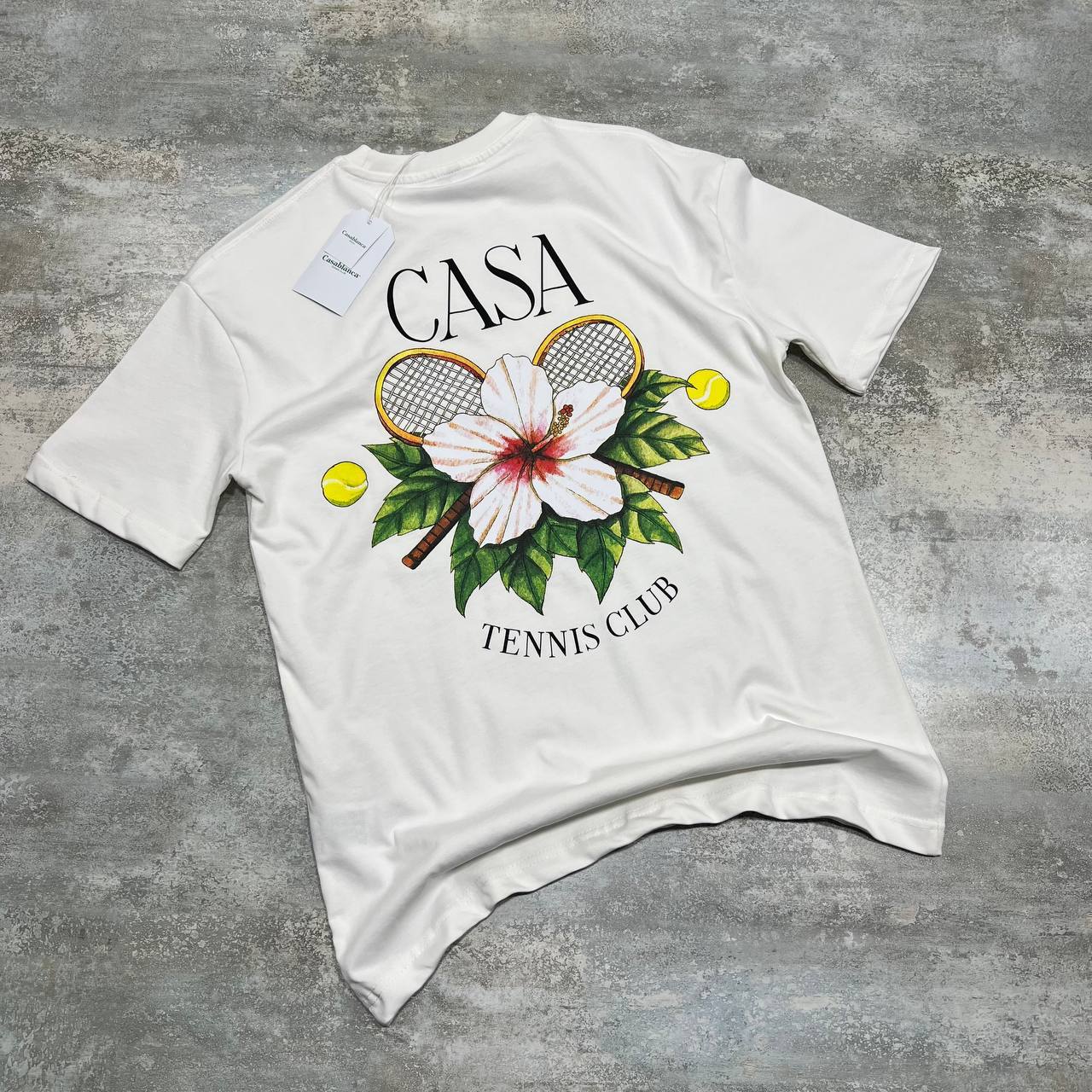 Casablanca Casa Tennis Club Graphic Men's T-Shirt in 2 Colors UK Reps AAA Quality