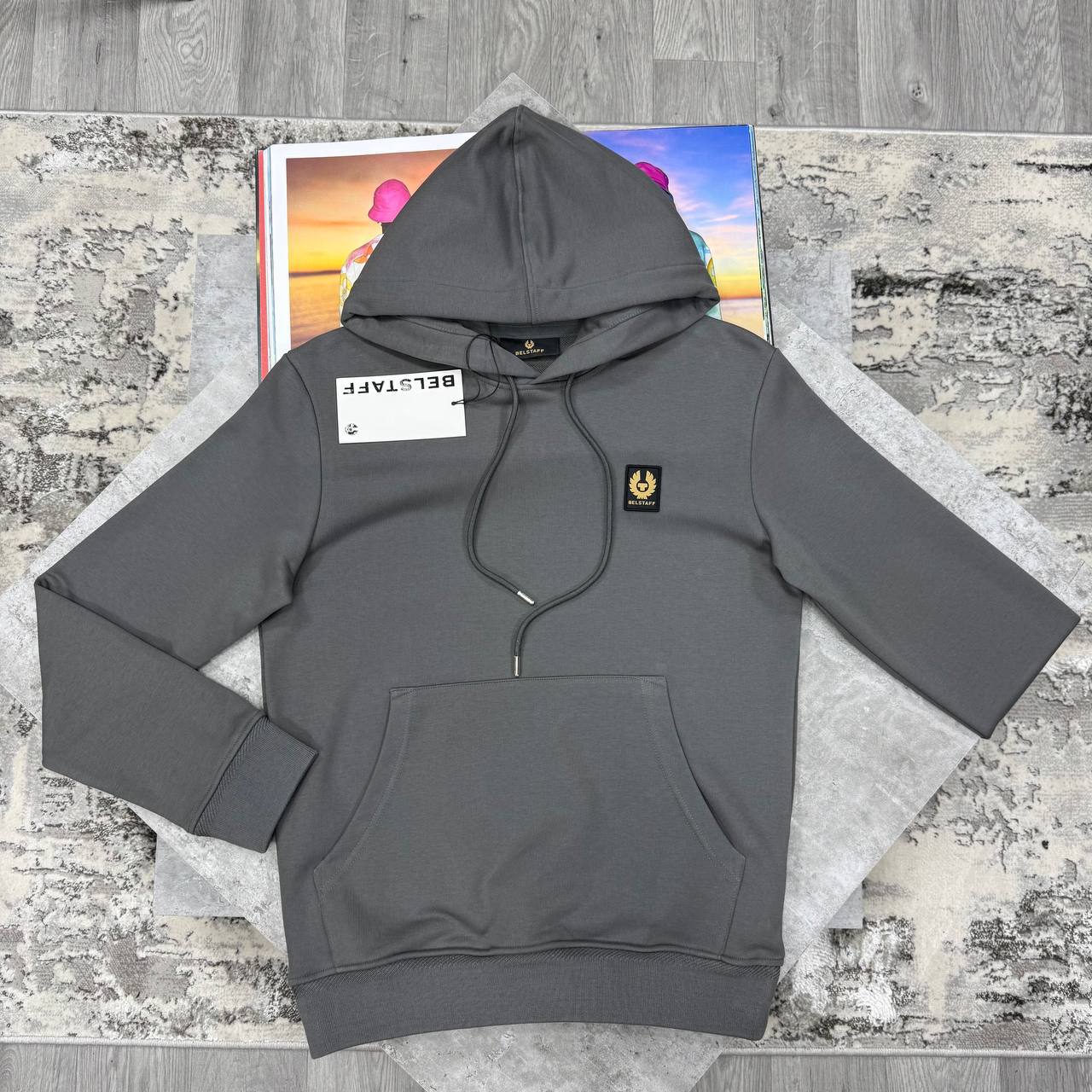 Belstaff Logo-Patched Hoodie Mens in Multiple Colors Best Sale UK Reps AAA Quality
